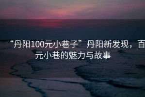 “丹陽(yáng)100元小巷子”丹陽(yáng)新發(fā)現，百元小巷的魅力與故事