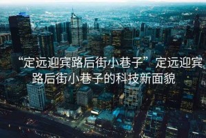 “定遠迎賓路后街小巷子”定遠迎賓路后街小巷子的科技新面貌