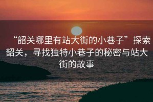 “韶關(guān)哪里有站大街的小巷子”探索韶關(guān)，尋找獨特小巷子的秘密與站大街的故事
