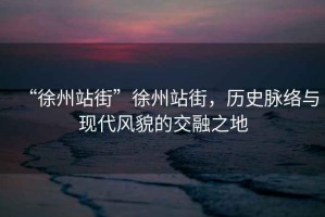 “徐州站街”徐州站街，歷史脈絡(luò )與現代風(fēng)貌的交融之地