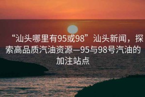 “汕頭哪里有95或98”汕頭新聞，探索高品質(zhì)汽油資源—95與98號汽油的加注站點(diǎn)