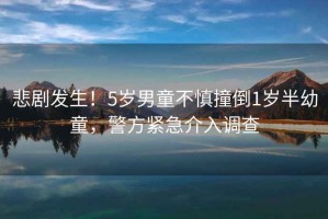 悲劇發(fā)生！5歲男童不慎撞倒1歲半幼童，警方緊急介入調查