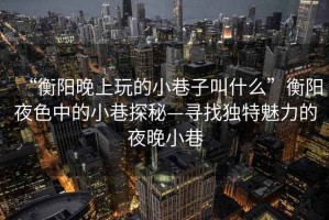 “衡陽(yáng)晚上玩的小巷子叫什么”衡陽(yáng)夜色中的小巷探秘—尋找獨特魅力的夜晚小巷