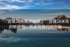 “吉隆28米街開(kāi)始抓了”吉隆28米街的新風(fēng)貌，歷史與現代的交融