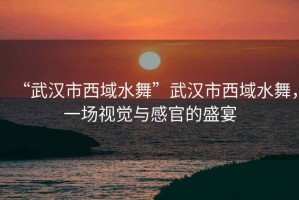 “武漢市西域水舞”武漢市西域水舞，一場(chǎng)視覺(jué)與感官的盛宴