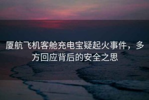 廈航飛機客艙充電寶疑起火事件，多方回應背后的安全之思