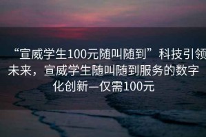 “宣威學(xué)生100元隨叫隨到”科技引領(lǐng)未來(lái)，宣威學(xué)生隨叫隨到服務(wù)的數字化創(chuàng  )新—僅需100元