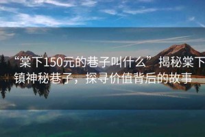 “棠下150元的巷子叫什么”揭秘棠下鎮神秘巷子，探尋價(jià)值背后的故事