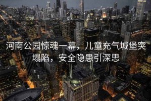 河南公園驚魂一幕，兒童充氣城堡突塌陷，安全隱患引深思