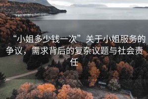 “小姐多少錢(qián)一次”關(guān)于小姐服務(wù)的爭議，需求背后的復雜議題與社會(huì )責任