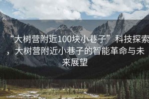 “大樹(shù)營(yíng)附近100塊小巷子”科技探索，大樹(shù)營(yíng)附近小巷子的智能革命與未來(lái)展望