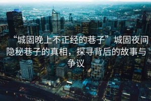 “城固晚上不正經(jīng)的巷子”城固夜間隱秘巷子的真相，探尋背后的故事與爭議