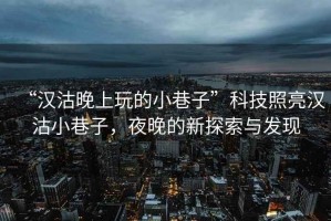 “漢沽晚上玩的小巷子”科技照亮漢沽小巷子，夜晚的新探索與發(fā)現