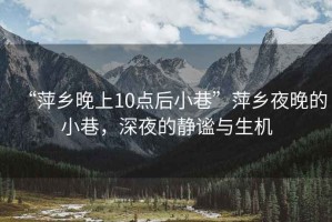 “萍鄉晚上10點(diǎn)后小巷”萍鄉夜晚的小巷，深夜的靜謐與生機