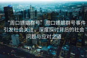 “周口嫖娼群號”周口嫖娼群號事件引發(fā)社會(huì )關(guān)注，深度探討背后的社會(huì )問(wèn)題與應對之道