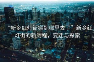 “新鄉紅燈街搬到哪里去了”新鄉紅燈街的新歷程，變遷與探索