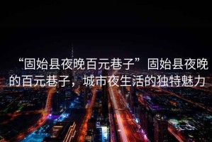 “固始縣夜晚百元巷子”固始縣夜晚的百元巷子，城市夜生活的獨特魅力