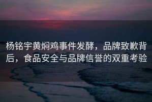 楊銘宇黃燜雞事件發(fā)酵，品牌致歉背后，食品安全與品牌信譽(yù)的雙重考驗