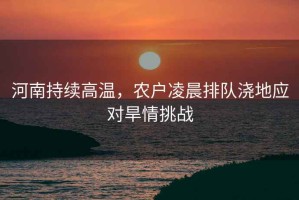 河南持續高溫，農戶(hù)凌晨排隊澆地應對旱情挑戰