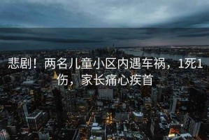 悲??！兩名兒童小區內遇車(chē)禍，1死1傷，家長(cháng)痛心疾首