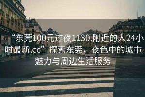 “東莞100元過(guò)夜1130.附近的人24小時(shí)最新.cc”探索東莞，夜色中的城市魅力與周邊生活服務(wù)