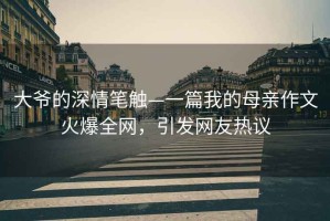 大爺的深情筆觸—一篇我的母親作文火爆全網(wǎng)，引發(fā)網(wǎng)友熱議