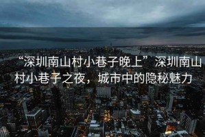 “深圳南山村小巷子晚上”深圳南山村小巷子之夜，城市中的隱秘魅力