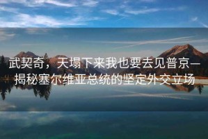 武契奇，天塌下來(lái)我也要去見(jiàn)普京—揭秘塞爾維亞總統的堅定外交立場(chǎng)
