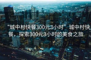 “城中村快餐300元3小時(shí)”城中村快餐，探索300元3小時(shí)的美食之旅