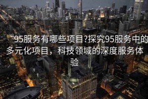 “95服務(wù)有哪些項目?探究95服務(wù)中的多元化項目，科技領(lǐng)域的深度服務(wù)體驗