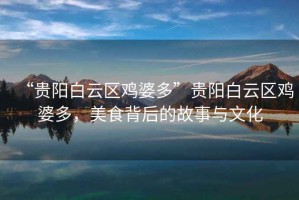 “貴陽(yáng)白云區雞婆多”貴陽(yáng)白云區雞婆多，美食背后的故事與文化