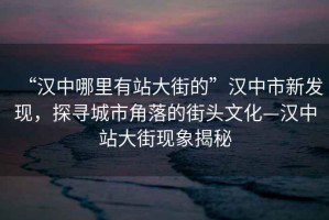 “漢中哪里有站大街的”漢中市新發(fā)現，探尋城市角落的街頭文化—漢中站大街現象揭秘
