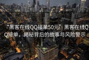 “黑客在線(xiàn)QQ接單50元”黑客在線(xiàn)QQ接單，揭秘背后的故事與風(fēng)險警示