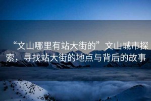 “文山哪里有站大街的”文山城市探索，尋找站大街的地點(diǎn)與背后的故事