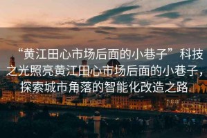 “黃江田心市場(chǎng)后面的小巷子”科技之光照亮黃江田心市場(chǎng)后面的小巷子，探索城市角落的智能化改造之路