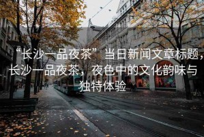 “長(cháng)沙一品夜茶”當日新聞文章標題，長(cháng)沙一品夜茶，夜色中的文化韻味與獨特體驗