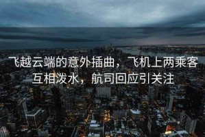 飛越云端的意外插曲，飛機上兩乘客互相潑水，航司回應引關(guān)注