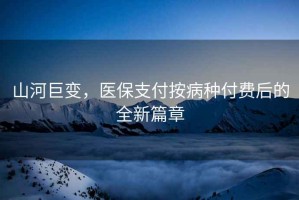 山河巨變，醫保支付按病種付費后的全新篇章