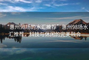 “惠州98場(chǎng)的水匯推薦”惠州98場(chǎng)水匯推薦，科技與休閑的完美融合