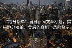 “跑分接單”當日新聞文章標題，揭秘跑分接單，背后的真相與風(fēng)險警示