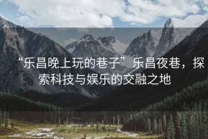 “樂(lè )昌晚上玩的巷子”樂(lè )昌夜巷，探索科技與娛樂(lè )的交融之地
