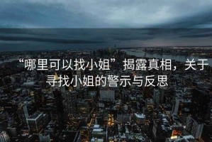 “哪里可以找小姐”揭露真相，關(guān)于尋找小姐的警示與反思