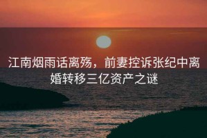 江南煙雨話(huà)離殤，前妻控訴張紀中離婚轉移三億資產(chǎn)之謎