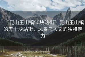 “昆山玉山鎮50塊站街”昆山玉山鎮的五十塊站街，風(fēng)景與人文的獨特魅力