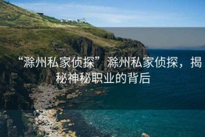 “滁州私家偵探”滁州私家偵探，揭秘神秘職業(yè)的背后