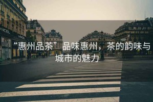 “惠州品茶”品味惠州，茶的韻味與城市的魅力