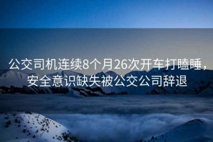 公交司機連續8個(gè)月26次開(kāi)車(chē)打瞌睡，安全意識缺失被公交公司辭退