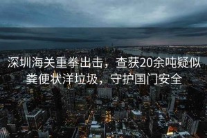 深圳海關(guān)重拳出擊，查獲20余噸疑似糞便狀洋垃圾，守護國門(mén)安全