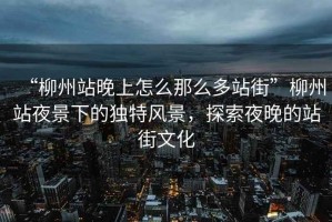 “柳州站晚上怎么那么多站街”柳州站夜景下的獨特風(fēng)景，探索夜晚的站街文化