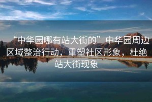 “中華園哪有站大街的”中華園周邊區域整治行動(dòng)，重塑社區形象，杜絕站大街現象